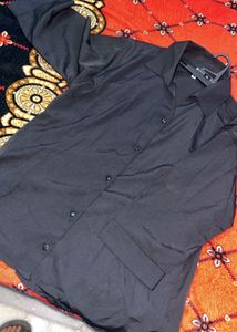 Black Button-Down Shirt