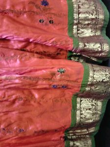Orange &amp; Purple Embroidered Dress
