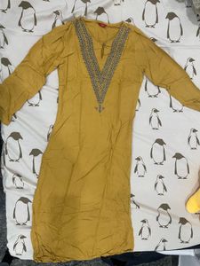 Mustard yellow kurta