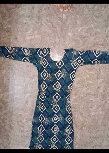 Blue and white Printed kurta