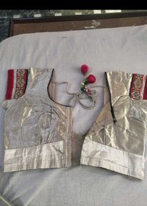 Elegant Pink &amp; Gold Saree wth blouse