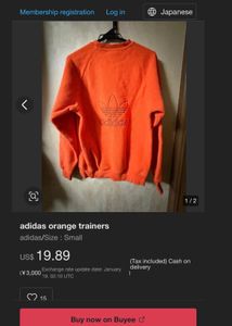 Orange Adidas Sweatshirt