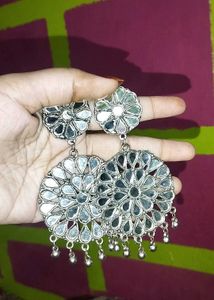 Silver Tone Drop Earrings