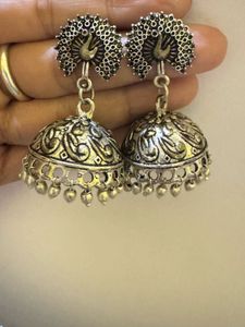 SILVER Jhumka Earrings