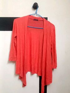 Coral Open Cardigan