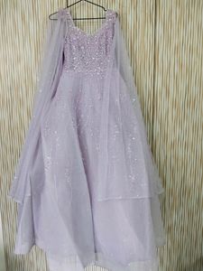 Lavender Mesh Gown