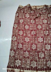 Elegant Maroon Floral Saree