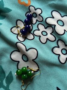 Handmade Beaded Drop Earrings