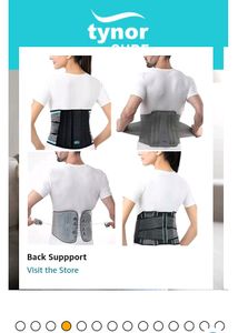 TYNOR Abdominal Support 9&#34;/23 cm,Grey,XL,1 Unit