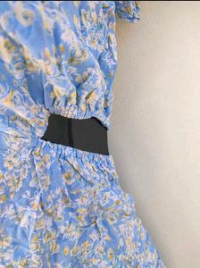 Waist Cutout Floral Dress🩵