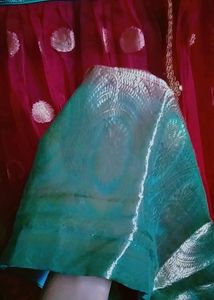 Red Colour Long Frock With Duppata