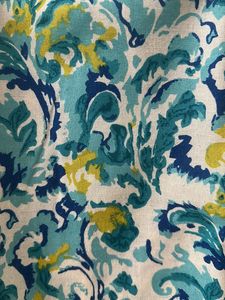 Anouk Off White &amp; Blue Printed Straight kurta - M