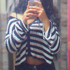 Striped Knit Cardigan
