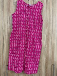 Pink Sleeveless Kurti