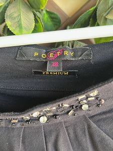 Chic Black Embellished Skirt