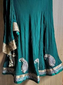 New green embellished Designer Lehenga Choli.