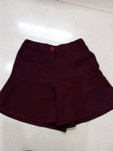 Burgundy Skort