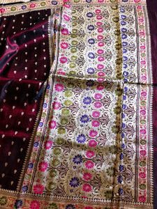 Pure Mulberry Silk 1000 Buta Banarasi Saree