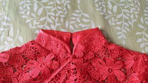 Red Lace Cheongsam Dress