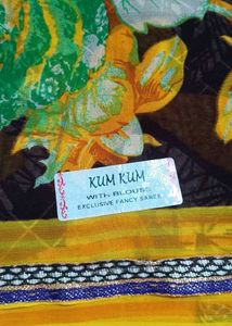 Brown Designer Saree With Blouse