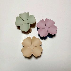 Flower Hair Clips - 3 Pcs