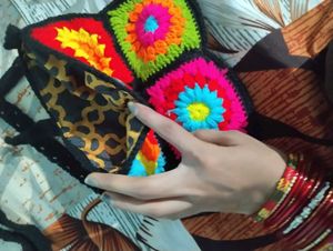Colorful Crochet Sling Bag