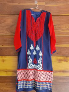 Beautiful Blue Embroidered Kurta