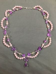 Fairy Purple And Pink Loop Necklace