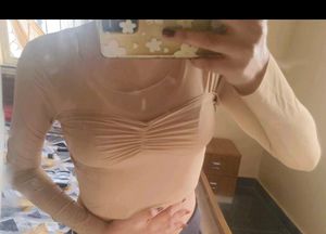 Pinterest Aesthetic Sheer Ruched Top SALE 🌹❗❗❗