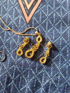 Blue  Pendent. Set