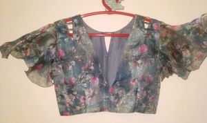 Floral Flutter Sleeve Blouse