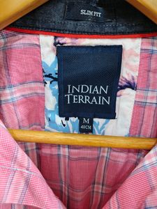 Indian Terrain Pink Half Sleeve Shirt