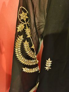 Ethnic Embroidered Black Party Kurta