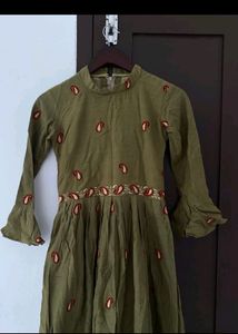Green Anarkali Kurti For Women