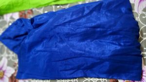 Parrot Green Kurta Dupatta With Blue Bottom