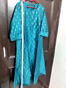 Teal Palazzo Pants and kurta set