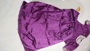 Lehnga Saree With Kurti &amp; Peticot