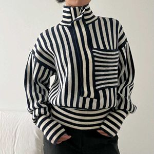 Y2k Striped Zip-up Stylish Knit Sweater 💙