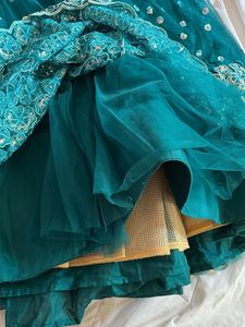 Teal Embellished Lehenga Choli(House Of pancchi)
