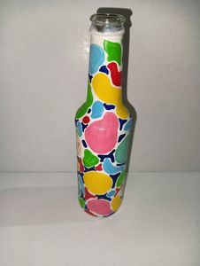 Hand Painted Glass Bottle