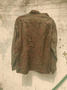 Vintage Patterned Button-Down Shirt