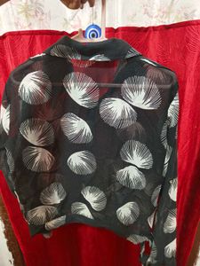 Stylish Patterned Sheer Top