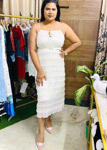 Bodycon White And Black Dress