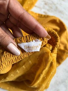 Mustard Sheer Crop Top