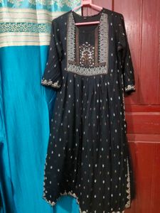Elegant Black Naira Cut  Kurti