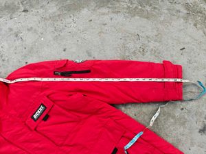 DICKIES RED HODDED PUFFER JACKETS