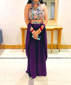 Purple Halter Top & Divider Set