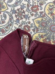 Burgundy Bodycon Midi Dress | XXL
