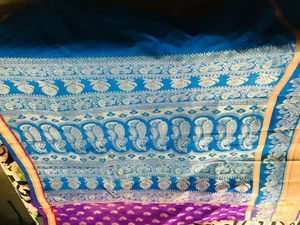 Banaras silk saree with unstitched blouse