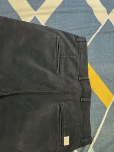 Zara navy blue cotton blend trouser(casual&amp;Formal)